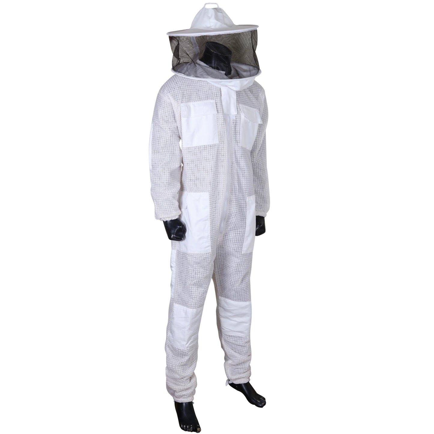 White Beekeeping Ventilated Suits with Round Veil