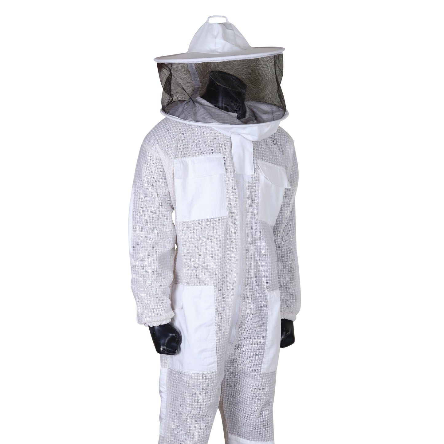 White Beekeeping Ventilated Suits with Round Veil